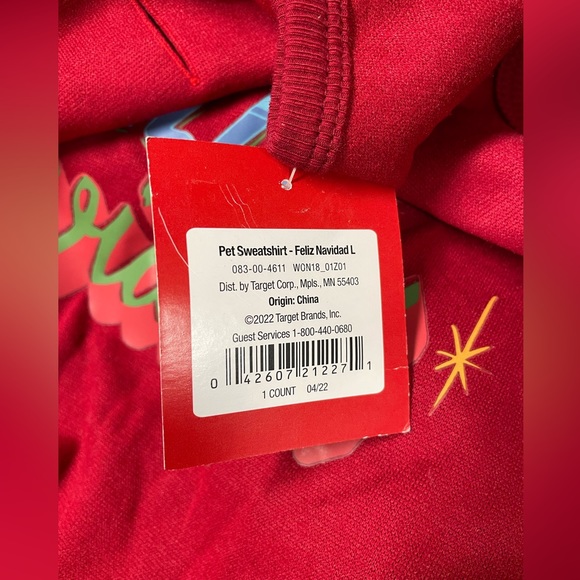 Dog outfit Feliz Navidad pull over sweatshirt clothing - Picture 4 of 7